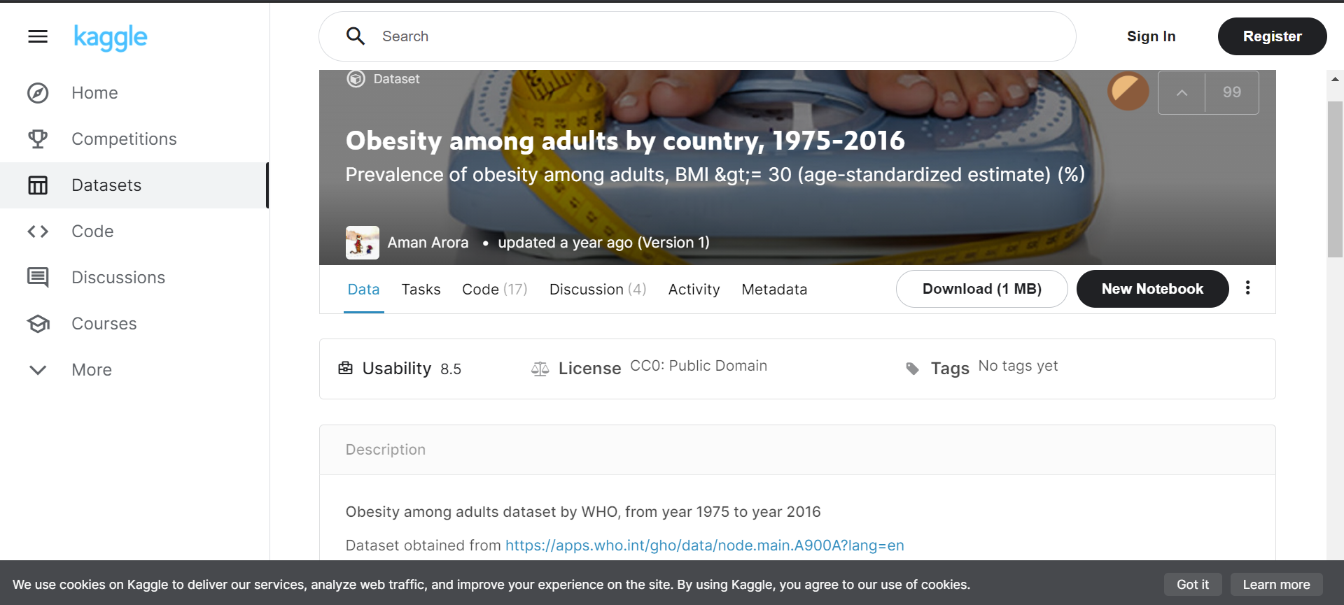 Predicting Obesity - All Projects | DHRUVSHANBHAG